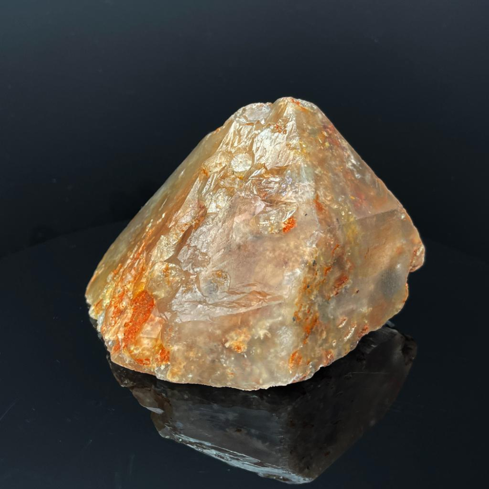 四季彩幽靈水晶 粉紫白橘綠黃多色 花幽靈 能量原礦石112*70*85MM-細節圖8