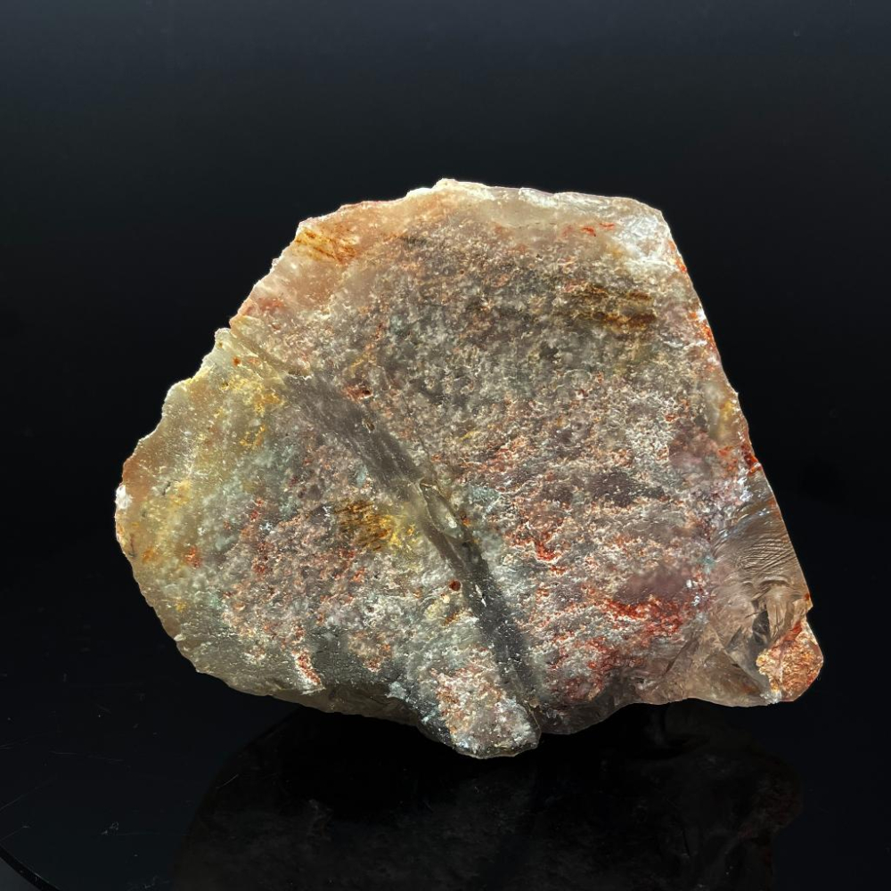 四季彩幽靈水晶 粉紫白橘綠黃多色 花幽靈 能量原礦石112*70*85MM-細節圖9