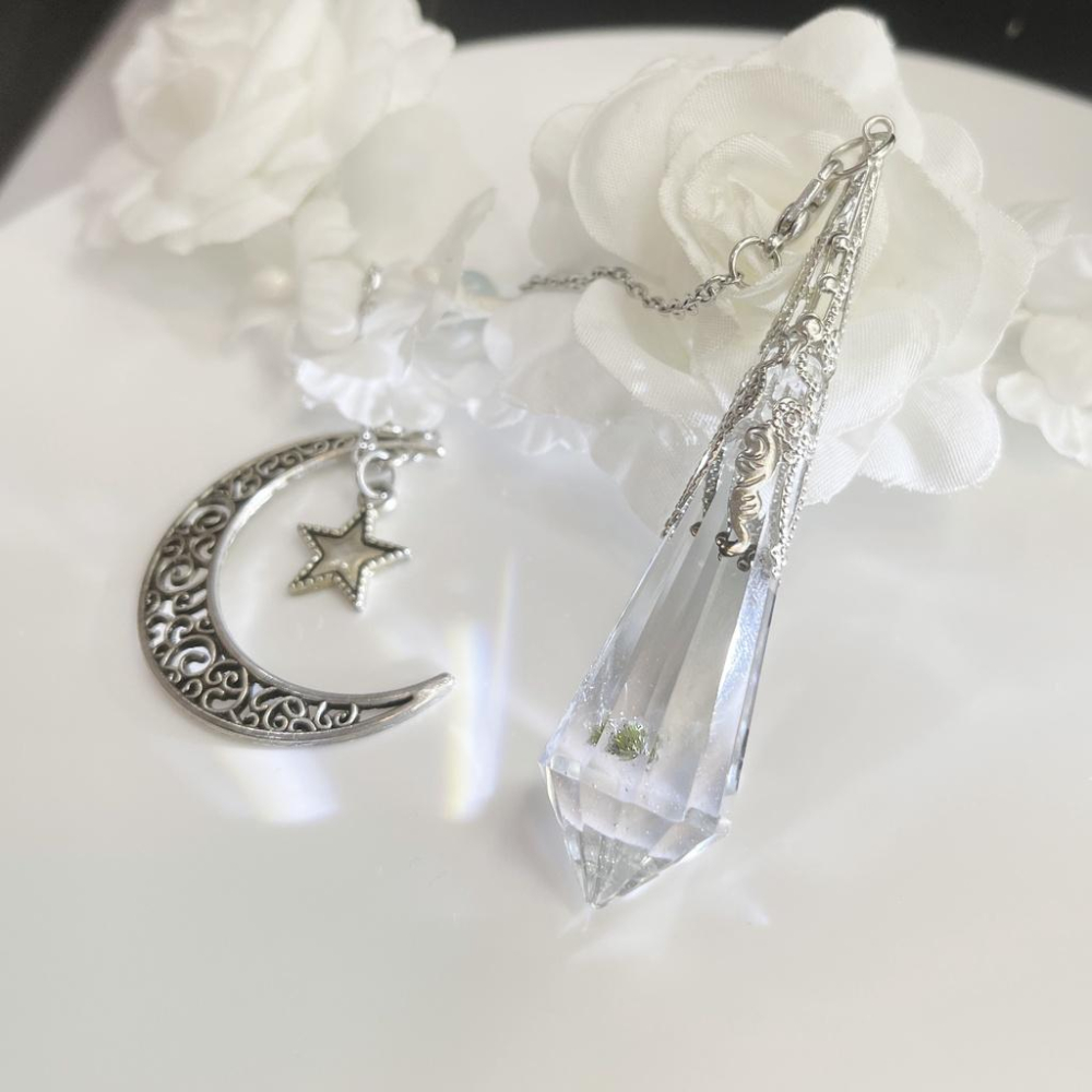 歐林娜設計 稀有獨特綠碧璽白水晶項鍊 靈錐款 靈擺 碧璽水晶 吊墜 項鏈 水晶靈擺第一專業品牌-細節圖6