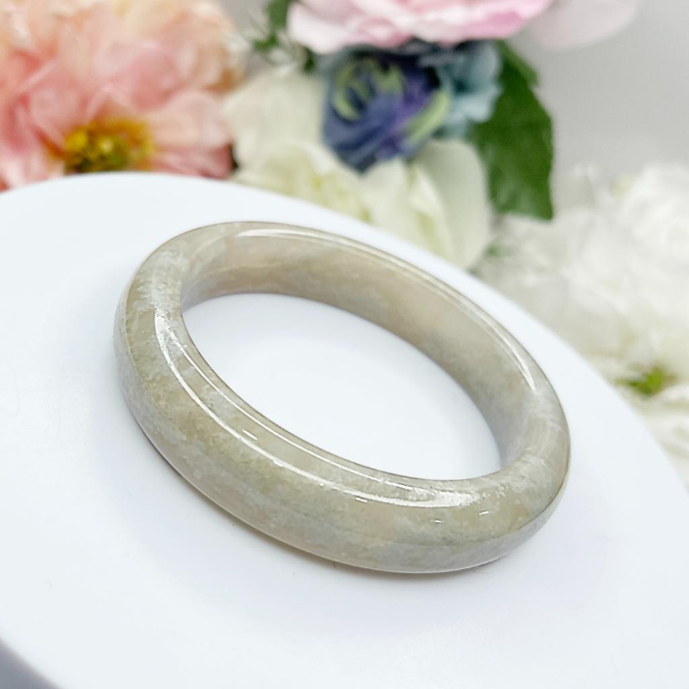 NO.56稀有唯美浪漫藍冰 佘太翠 57+圈口 佘太玉 手環 手鐲 (藍冰礦料帶皮摳，不影嚮配載，可接受者再下單!) 尺-細節圖3