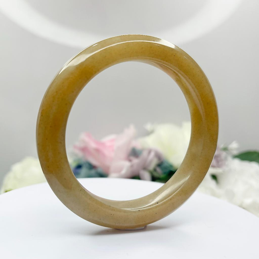 NO.71稀有雞油黃 58 MM 圈口 佘太翠 佘太玉 手環 六方鐲 尺寸:內徑58.5*寬12.5*厚9.8MM-細節圖4