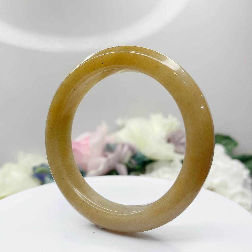 NO.71稀有雞油黃 58 MM 圈口 佘太翠 佘太玉 手環 六方鐲 尺寸:內徑58.5*寬12.5*厚9.8MM-細節圖6