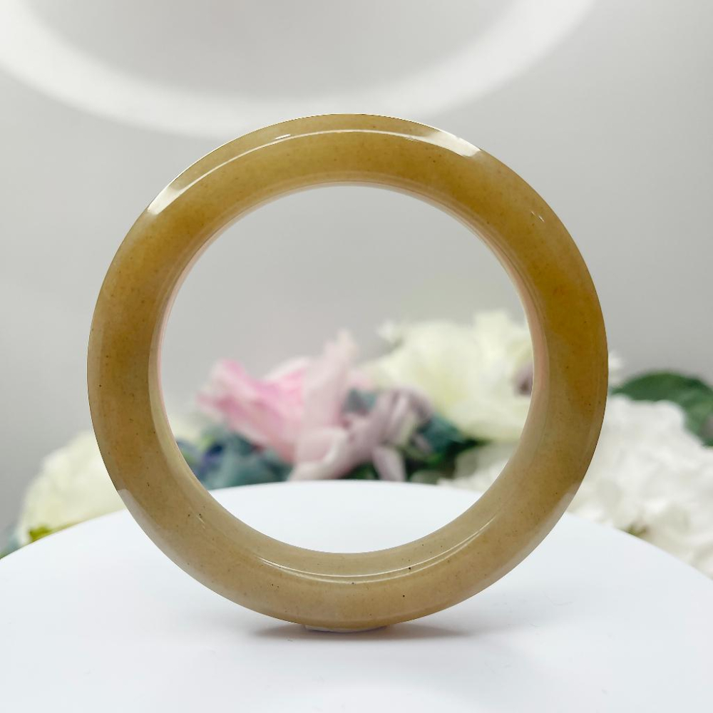 NO.71稀有雞油黃 58 MM 圈口 佘太翠 佘太玉 手環 六方鐲 尺寸:內徑58.5*寬12.5*厚9.8MM-細節圖7