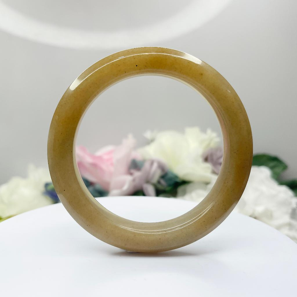 NO.71稀有雞油黃 58 MM 圈口 佘太翠 佘太玉 手環 六方鐲 尺寸:內徑58.5*寬12.5*厚9.8MM-細節圖8