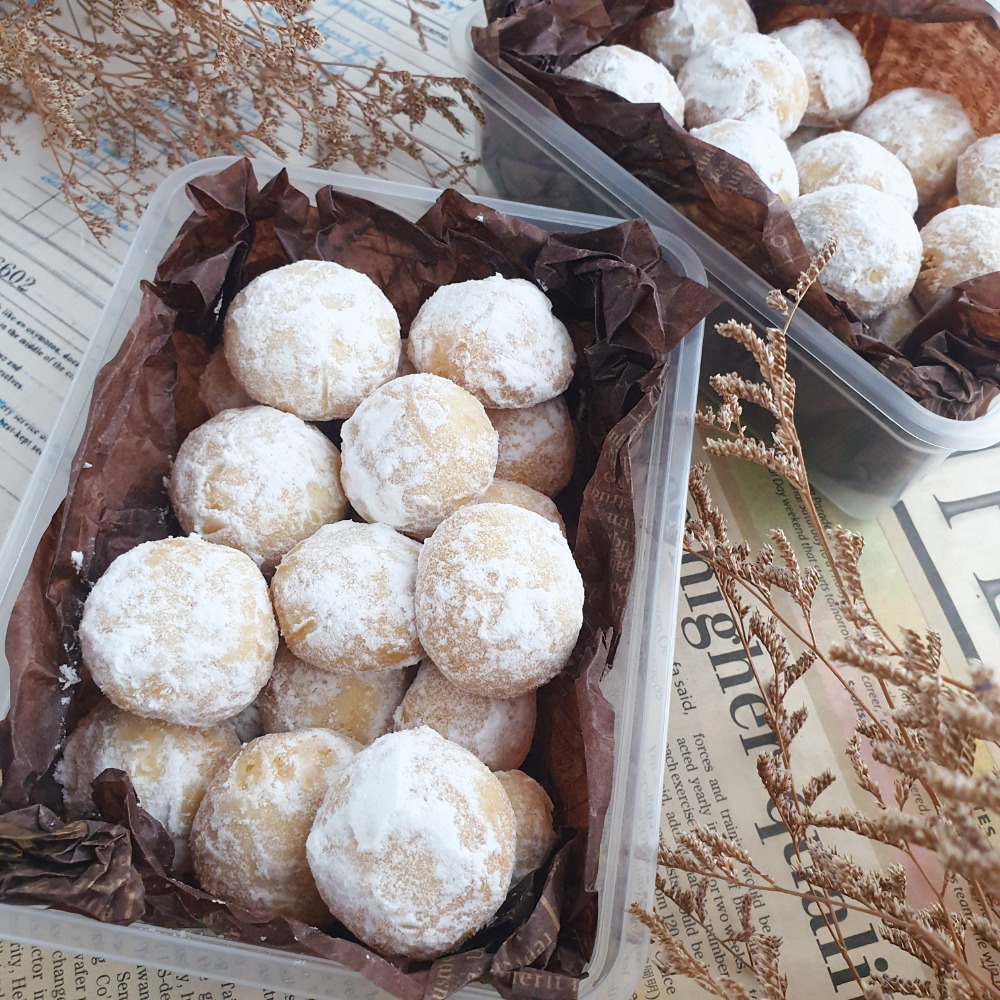 甜酒窩《希臘雪球餅乾》杏仁雪球。杏仁餅乾-細節圖3