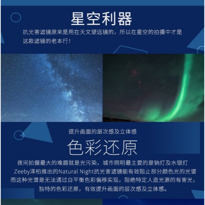 台南現貨 Zeeby澤柏 100mm抗光害方形濾鏡 星空濾鏡 深空 星空 夜景 星軌 流星-細節圖5