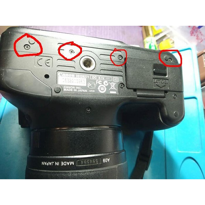台南現貨 Canon 550D 機身前殼底下右側原廠三角護殼（新零件）接取代原來三角蒙皮-細節圖6