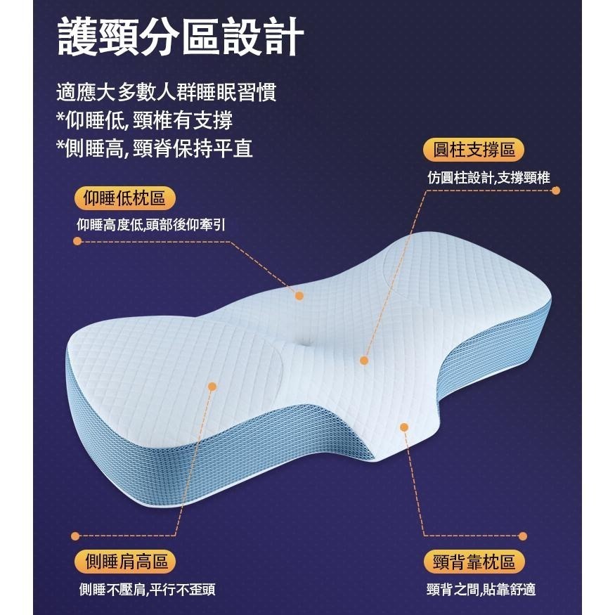 睡眠魔法師 記憶枕 多維度記憶枕 蝶型記憶枕 4D記憶枕 人體工學 頸椎支撐 記憶棉枕頭 睡眠枕 失眠枕 止鼾枕 助眠枕-細節圖2