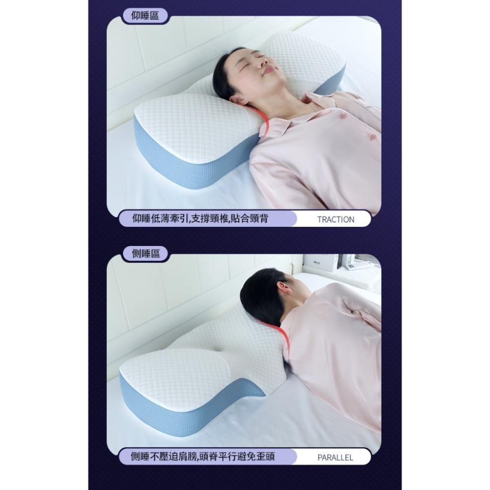 睡眠魔法師 記憶枕 多維度記憶枕 蝶型記憶枕 4D記憶枕 人體工學 頸椎支撐 記憶棉枕頭 睡眠枕 失眠枕 止鼾枕 助眠枕-細節圖3