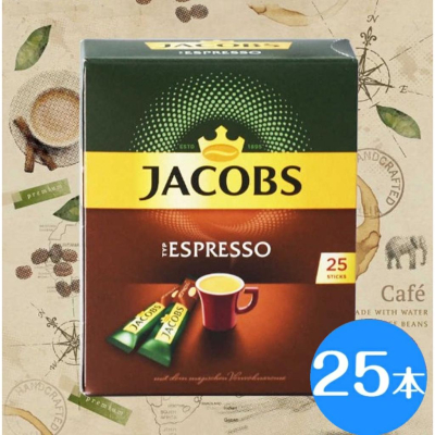 德國原裝 JACOBS 25入 Espresso 義式濃縮 即溶咖啡 黑咖啡 隨身包 ✈️鑫業貿易