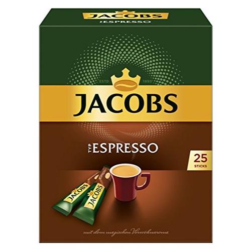 德國原裝 JACOBS 25入 Espresso 義式濃縮 即溶咖啡  黑咖啡 隨身包 ✈️鑫業貿易-細節圖2