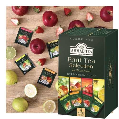 英國AHMAD TEA 亞曼茶 20入精選4款水果茶 草莓/香橙/桃子/蘋果 ✈️鑫業貿易