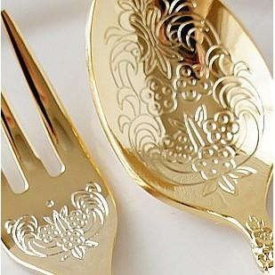 日本製 燕三条 古典 金色 銀色餐具 公主叉 咖啡匙  ✈️鑫業貿易-細節圖5