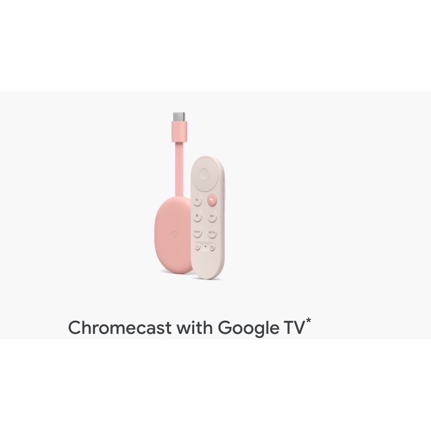 Chromecast with google TV白色、粉色、藍色現貨下單
