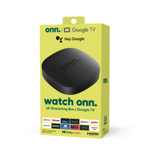 Onn. Google TV 4K 電視盒（2023最新版支援繁中）-內涵Chromecast 投射功能