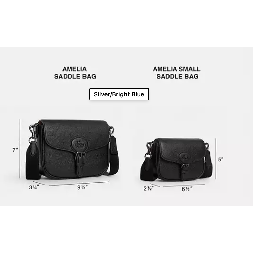 送禮首選！美國Coach Amelia small小款馬鞍包-細節圖5
