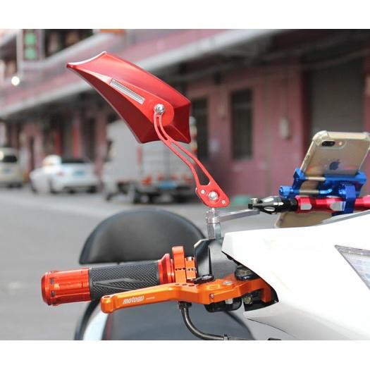 摩托車機車改裝配件 菱形後視鏡 電鍍車鏡子 鋁合金車後鏡機車後照鏡反光鏡 菱形 koso後視鏡 倒視鏡 輝-細節圖2