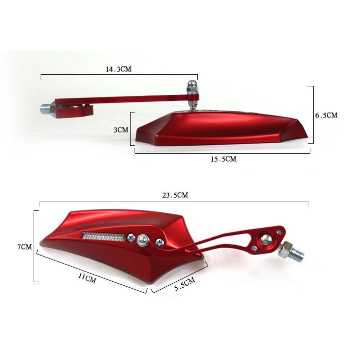 摩托車機車改裝配件 菱形後視鏡 電鍍車鏡子 鋁合金車後鏡機車後照鏡反光鏡 菱形 koso後視鏡 倒視鏡 輝-細節圖4
