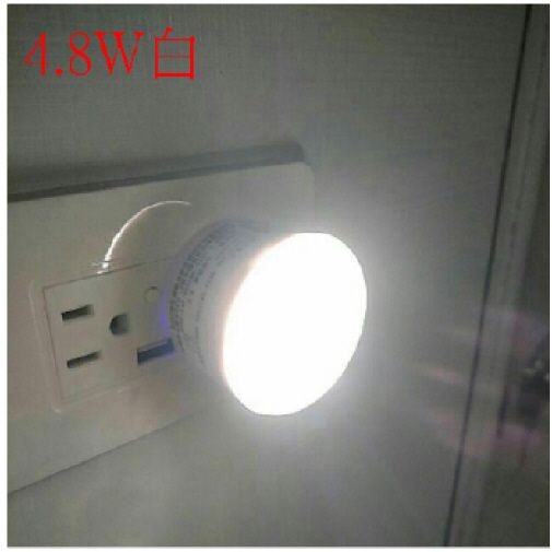 LED紅外線人體感應燈泡燈具4.8W 110v插電LED小夜燈樓道燈地腳燈衛生間牆壁燈置物間衣櫃樓梯照明燈-細節圖7