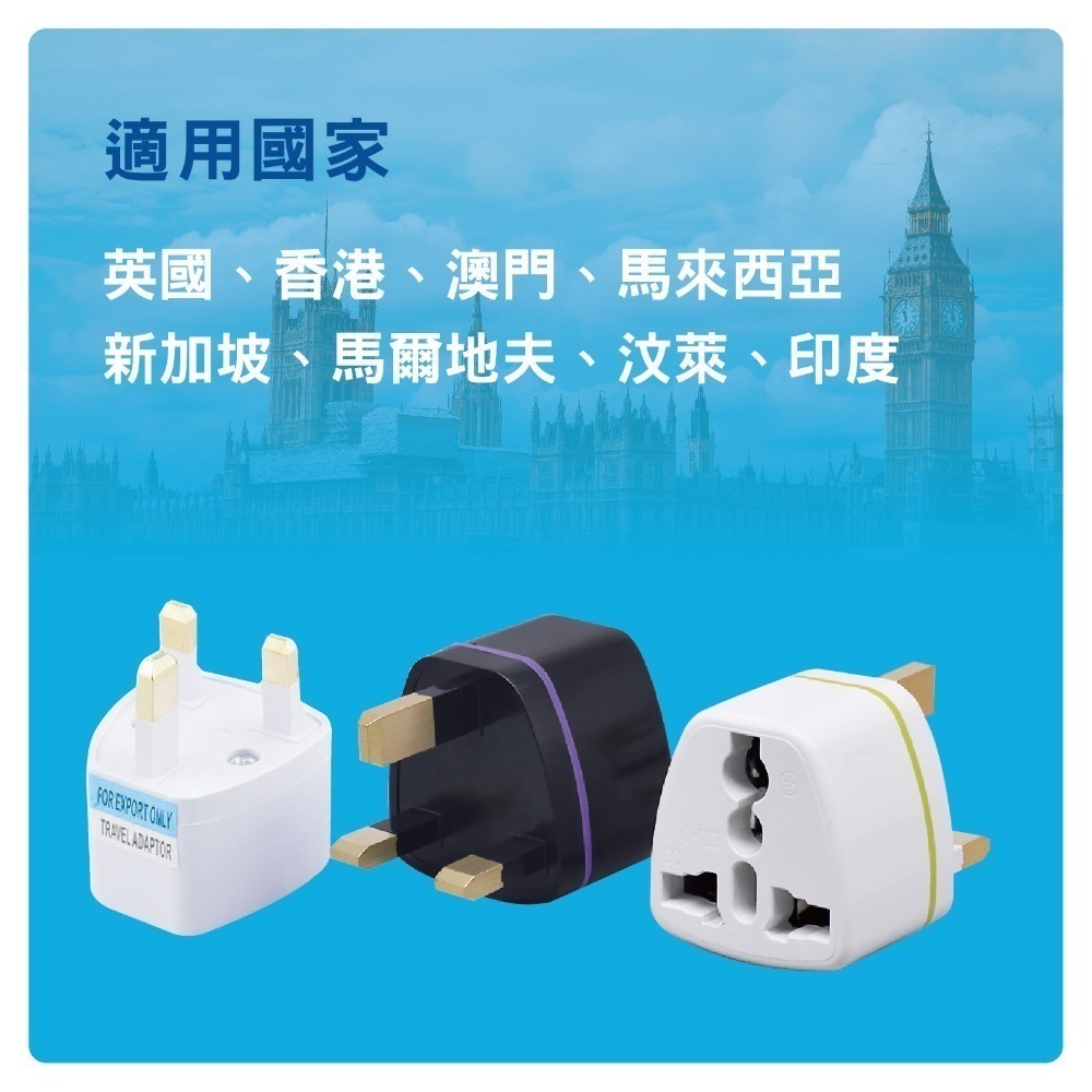 英國、港澳、馬來西亞、新加坡 英規轉接頭 509-細節圖3