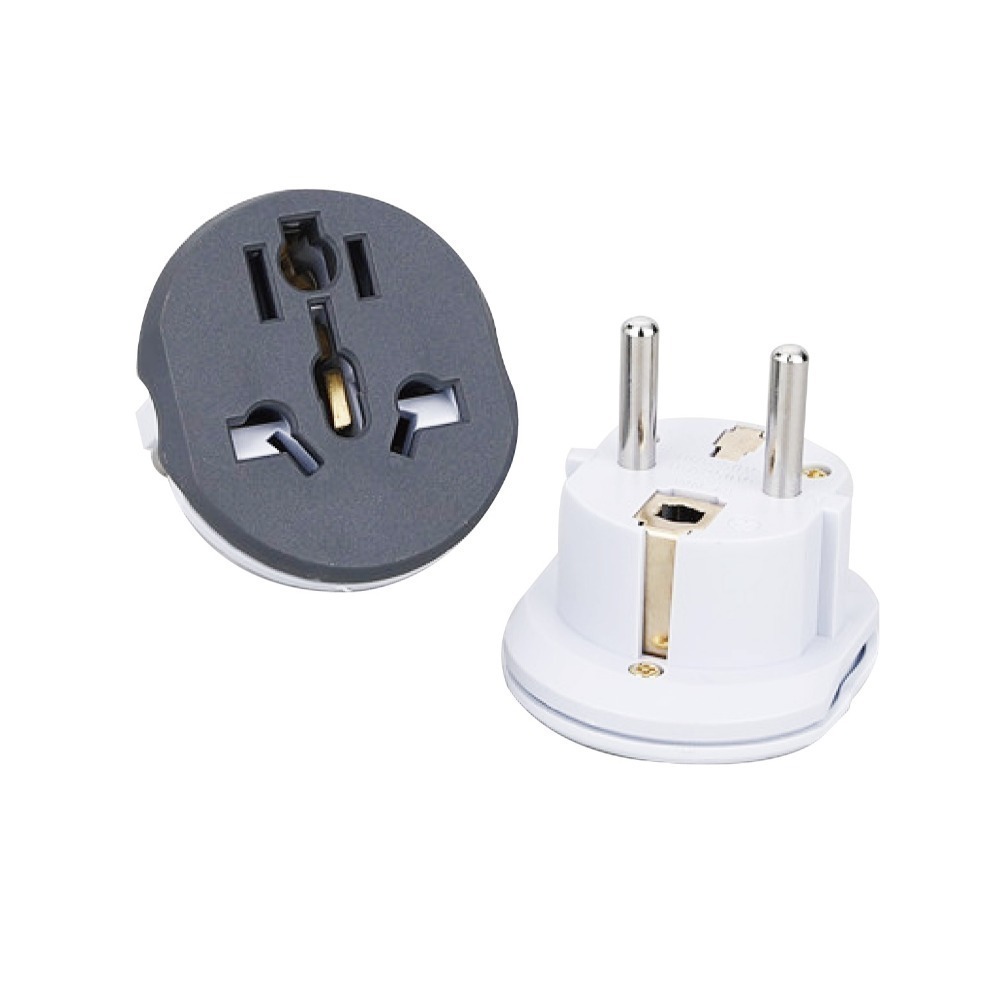 歐洲韓國轉換插頭 4.8mm純銅 可負荷高電流 多國轉圓腳 507 *產品無電壓轉換功能*-細節圖2