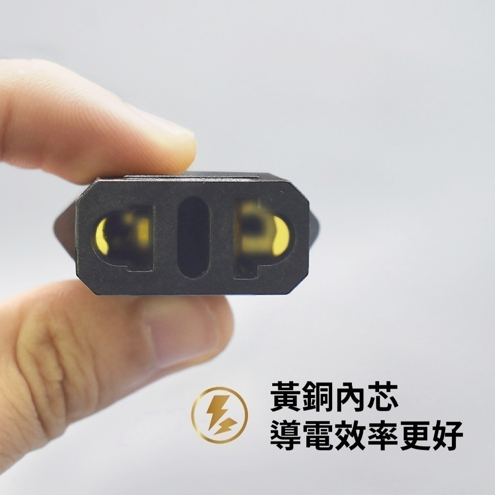 韓國歐洲轉換插頭 4.8mm 銅導電 黑白 台灣轉歐洲 502-細節圖6