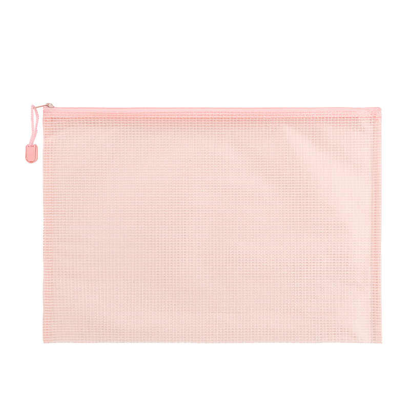 拉鍊文件袋 網格亮面 資料收納筆袋 護照袋 馬卡龍色系 700-規格圖8