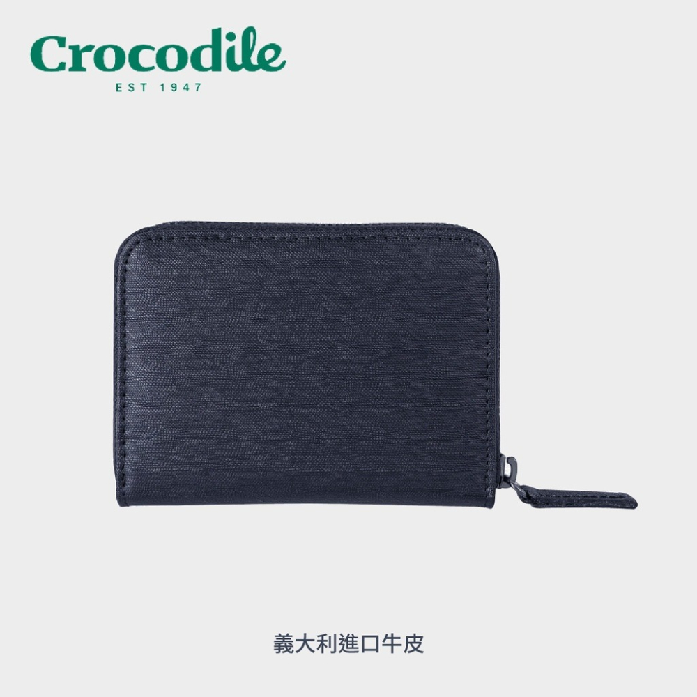 【Crocodile鱷魚】Wien系列 輕巧零錢包 義大利牛皮 藍色 0103-10405-09 彩色世界-細節圖3