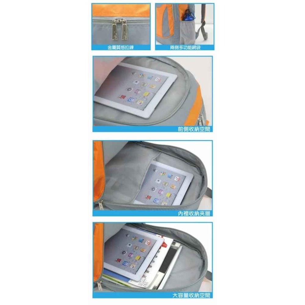A-PLUS後背包 防潑水材質 彩色世界202-細節圖4