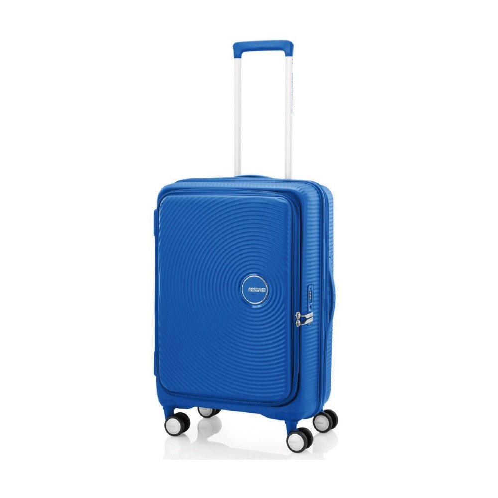 ㊣超值搶購↘【新秀麗集團 美國旅行者】AO8 新款24吋 前開式可加大行李箱 鈷藍 彩色世界-細節圖2