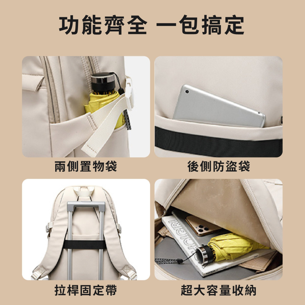 JIAYBL 後背包 素色15.6吋筆電包 紫色 JIA-5626-PU 彩色世界-細節圖6