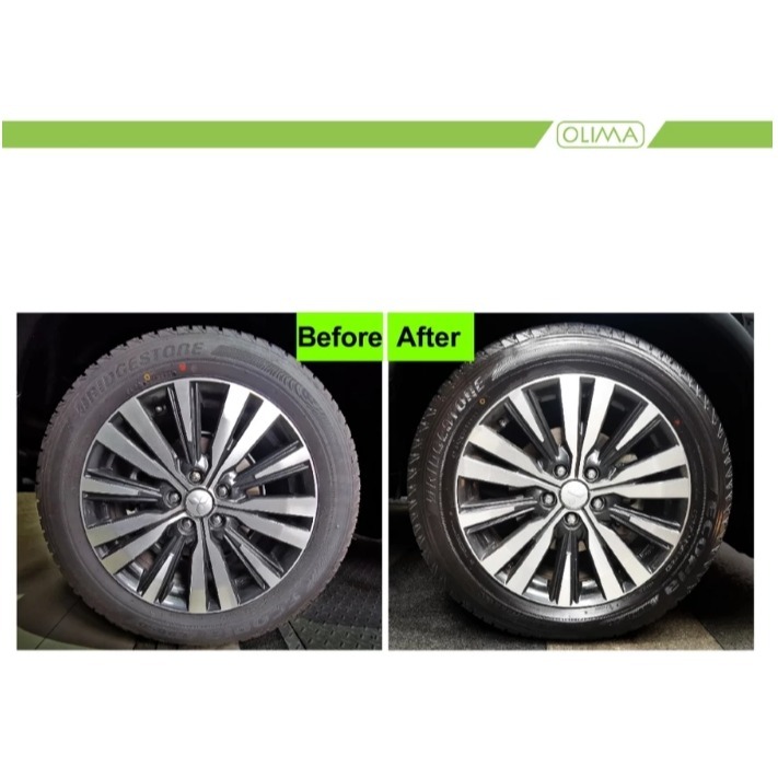 【亮駒汽美用品】OLIMA正日本進口的專利紅海棉 紅黑輪胎刷-細節圖3