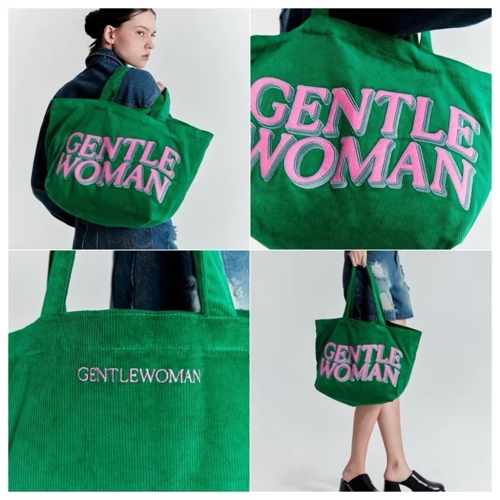 ﹝Gentlewoman×泰搶手﹞ 🇹🇭 燈芯絨 撞色托特包 媽媽包(材質較軟)-細節圖3