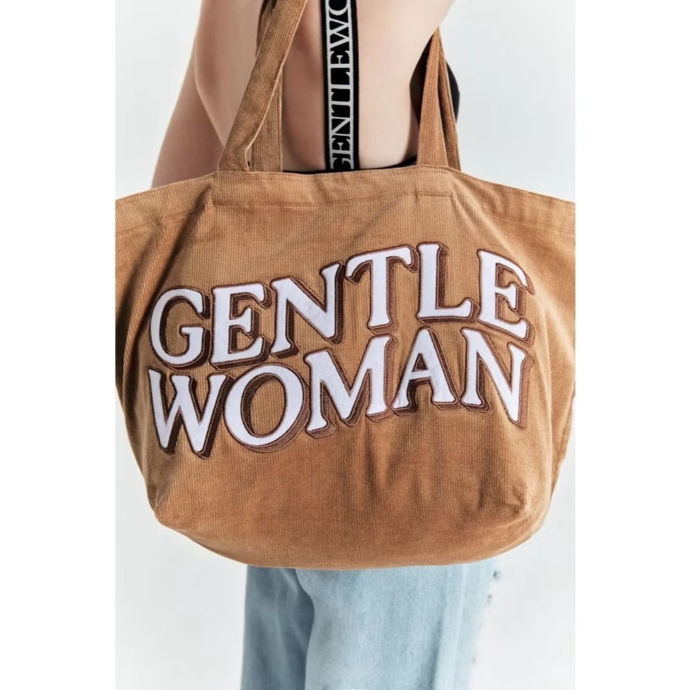 ﹝Gentlewoman×泰搶手﹞ 🇹🇭 燈芯絨 撞色托特包 媽媽包(材質較軟)-規格圖11