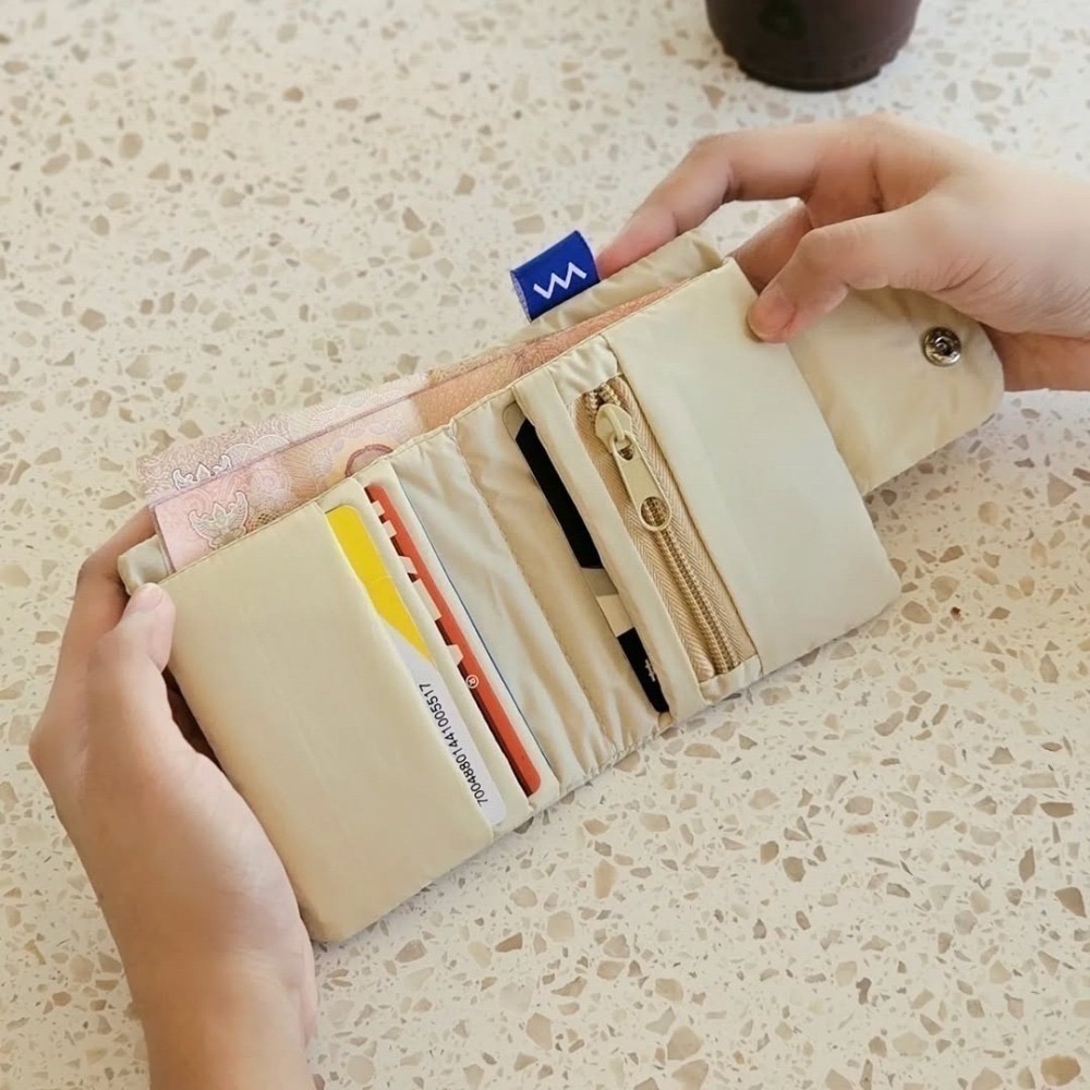 【HUKMUM ×泰搶手】泰國 BUBBLE WALLET  輕巧迷你皮夾 防潑水 短夾 長夾 錢包 零錢包芙空氣小夾-細節圖8