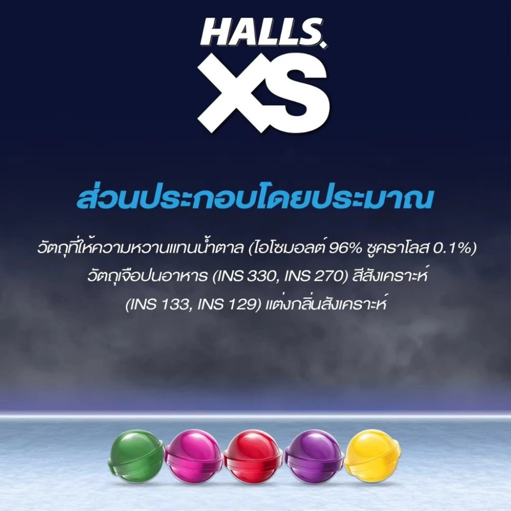 【HALLS.XS x泰國零食🤤】🇹🇭無糖薄荷糖 涼糖✨七種口味一次滿足  效期最新🆕冰涼清新必備🌈西瓜-細節圖4