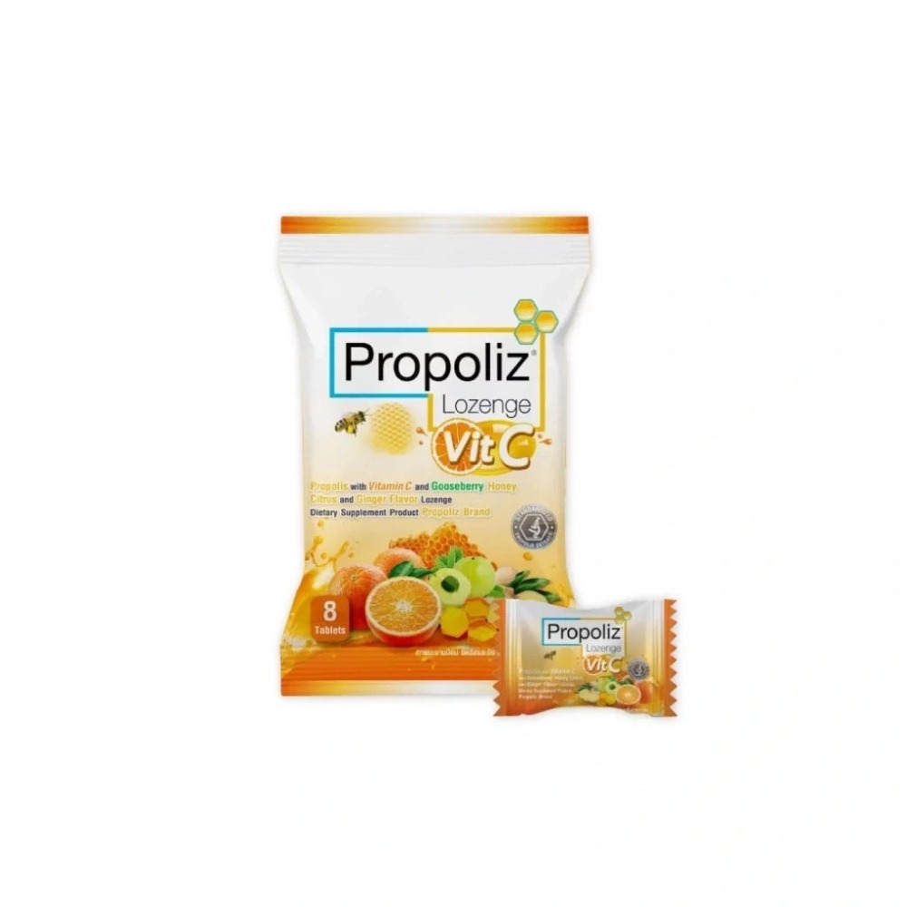 【Propoliz x泰國喉糖🤤】泰國🇹🇭Propoliz 天然蜂膠青檸喉糖 維C蜂膠喉糖-細節圖7