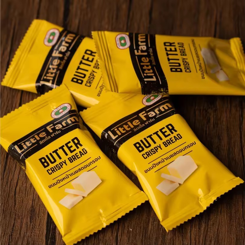 【Little Farm x泰國零食🤤】泰國 焗烤吐司餅乾 奶油 香蒜 獨立包裝 泰國零食 土司餅乾 麵包餅乾-細節圖6