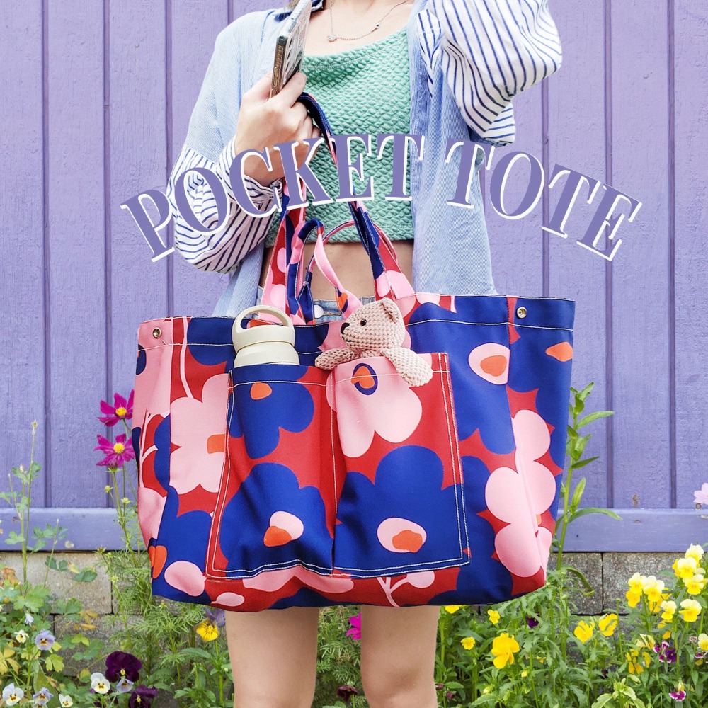 【ZAPPGIRL ×泰搶手】🇹🇭 泰國直送｜ZAPPGIRL 帆布包 雙口袋設計 可放水壺飲料杯 媽媽包 手提肩-規格圖11