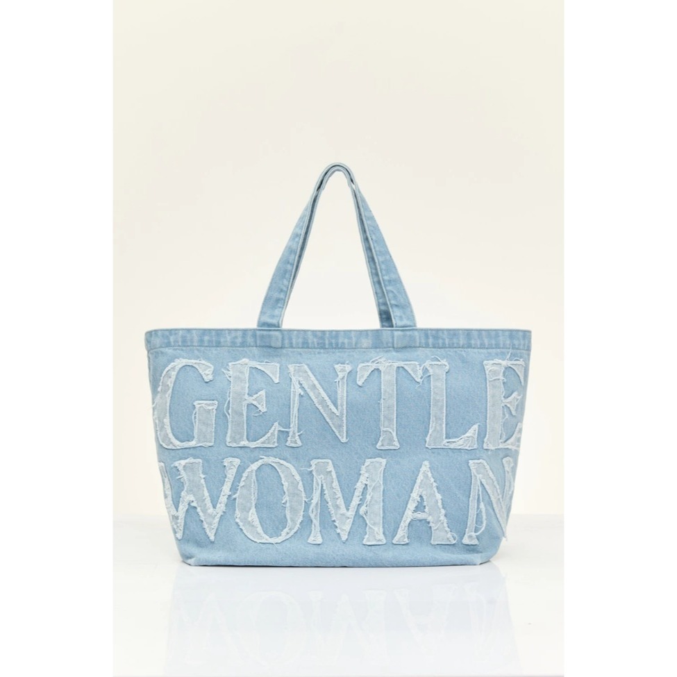 全系列 GW代購 Gentlewoman帆布包 泡芙包 水餃包 生日禮物 牛仔包 丹寧包 淺藍色-細節圖4