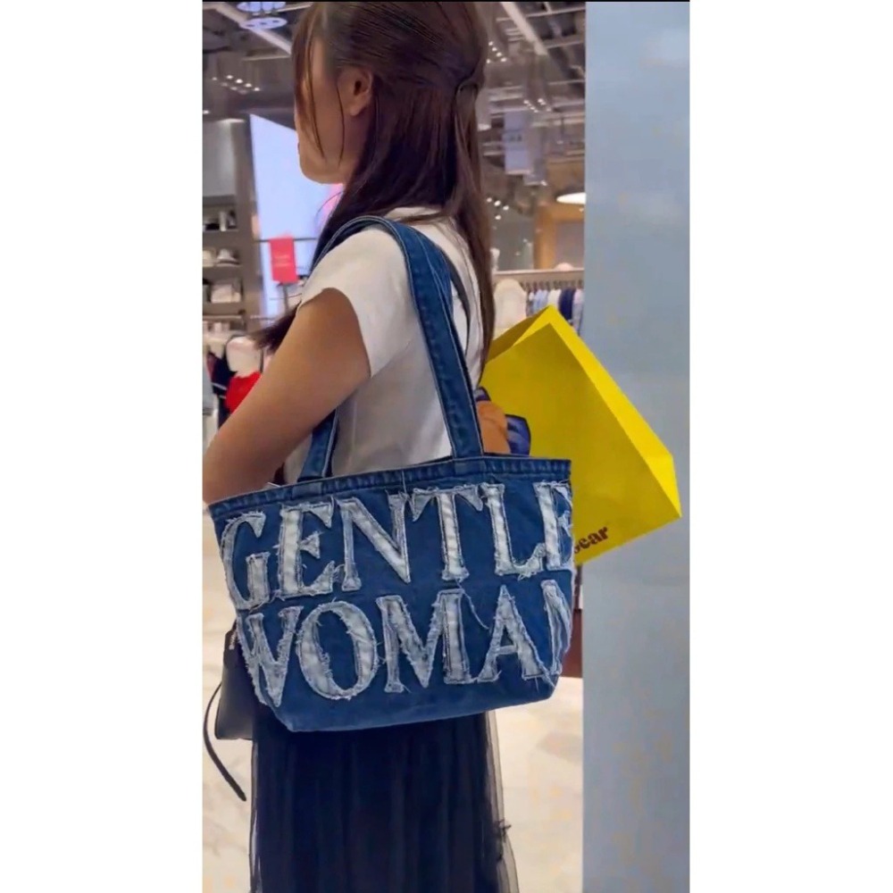 《GentlewomanX泰搶手✈️》 經典帆布包 (M)/丹寧牛仔/帆布黑 帆布米白 中號 托特包 媽媽包-細節圖3