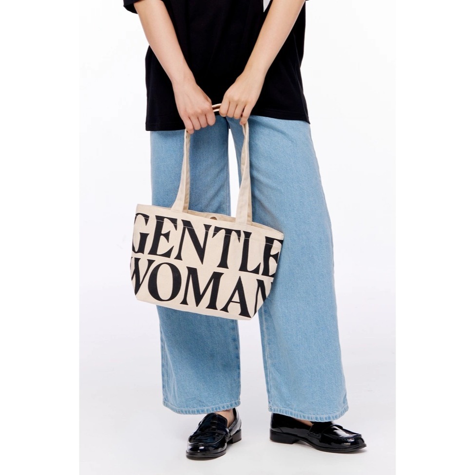 《GentlewomanX泰搶手✈️》 經典帆布包 (M)/丹寧牛仔/帆布黑 帆布米白 中號 托特包 媽媽包-細節圖4