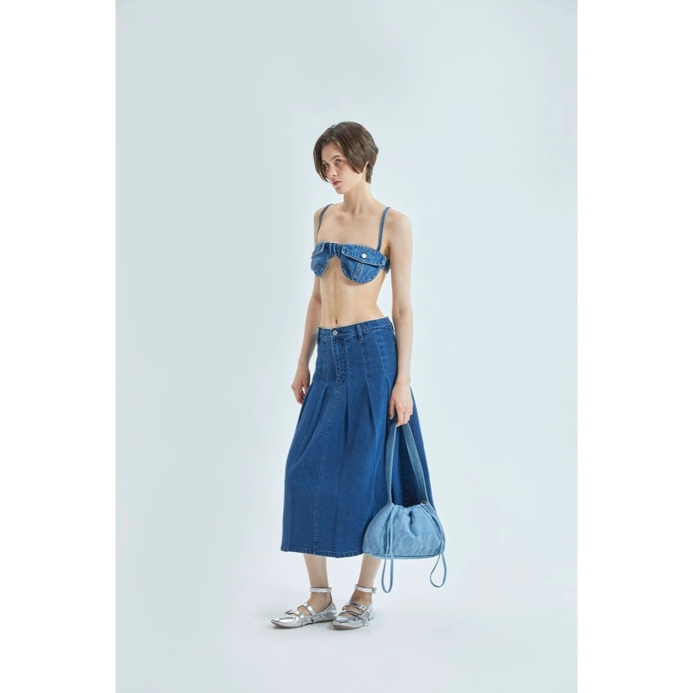 《泰國✈️空運》泰國🇹🇭Gentlewoman 腋下包 水餃包 牛仔包 水餃包 蓬鬆雲朵包/兩用包 牛仔淺藍-細節圖2