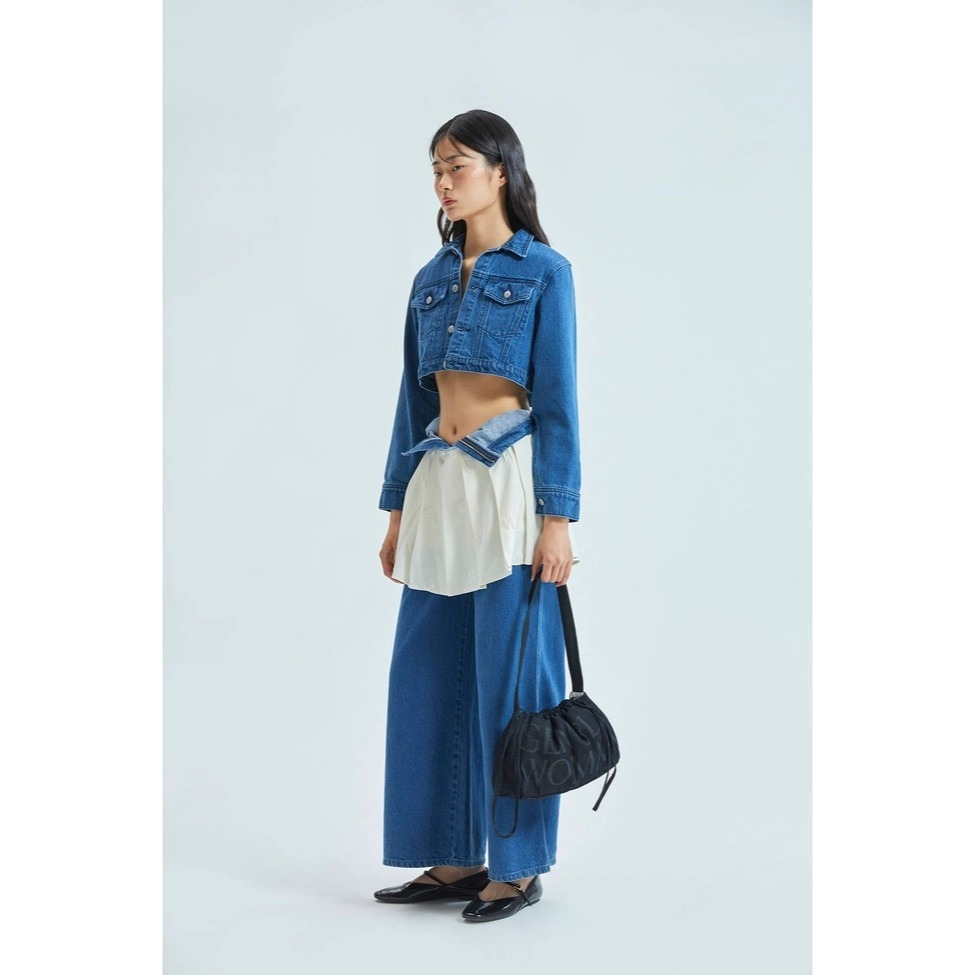 《泰國✈️空運》泰國🇹🇭Gentlewoman 腋下包 水餃包 牛仔包 水餃包 蓬鬆雲朵包/兩用包 牛仔黑-細節圖2