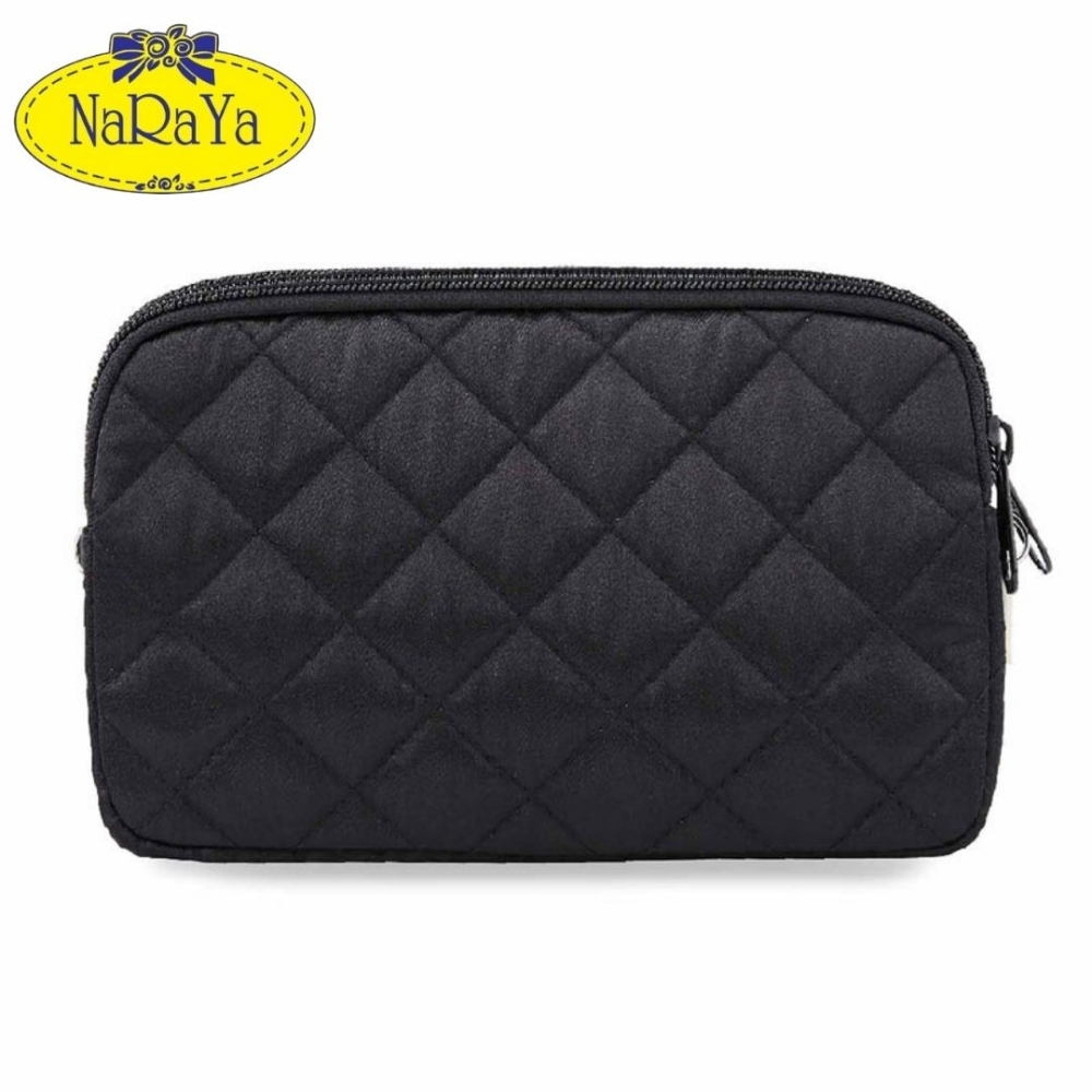 泰國NaRaYa 緞面 小方包 迷你 斜背包 可愛 菱格 小香風 女生肩背包 可拆式背帶 輕量 小包 外出 約會-細節圖2