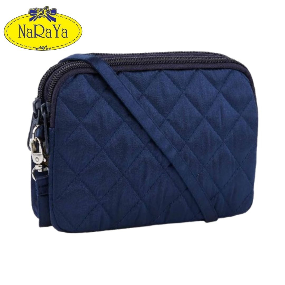 泰國NaRaYa 緞面 小方包 迷你 斜背包 可愛 菱格 小香風 女生肩背包 可拆式背帶 輕量 小包 外出 約會-細節圖5