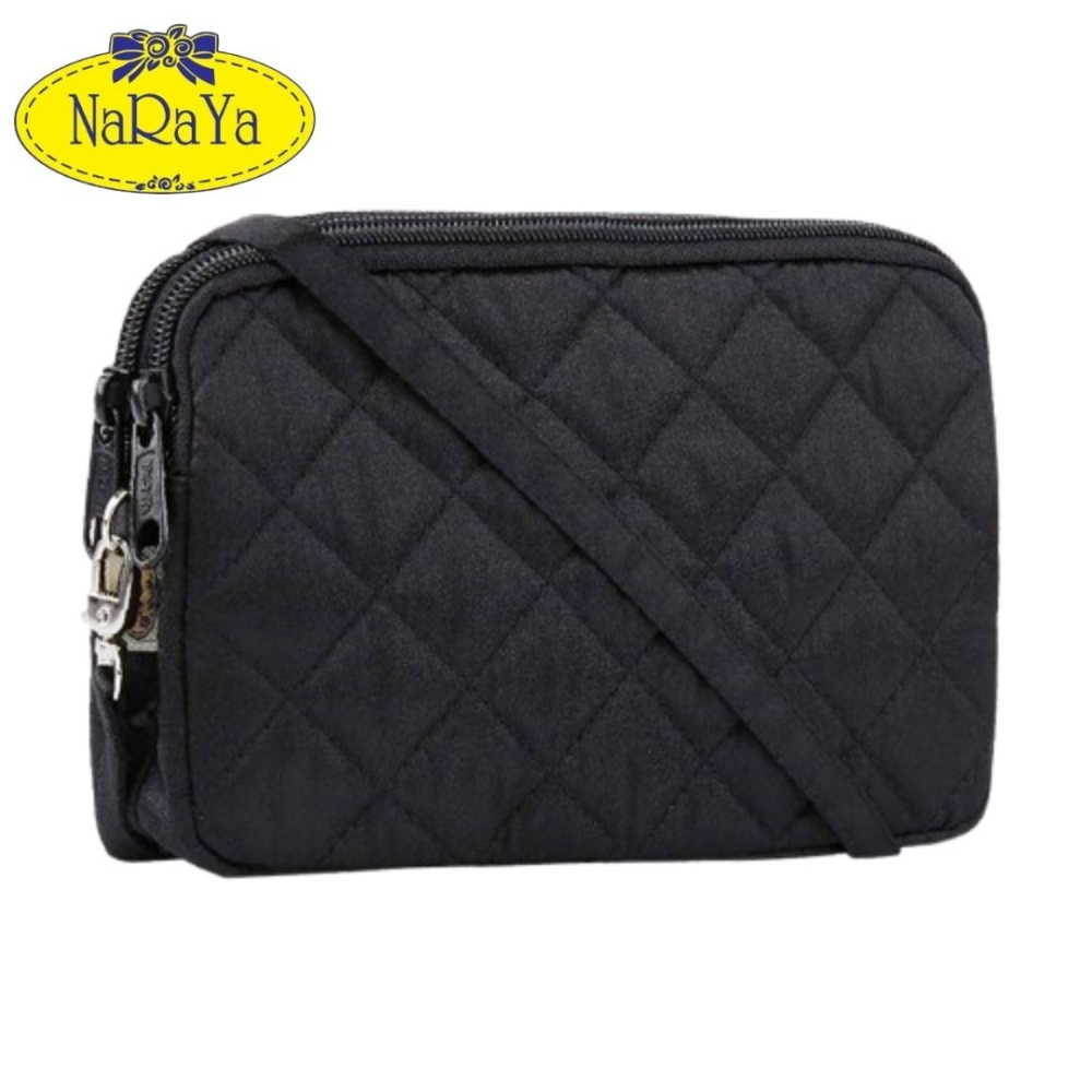 泰國NaRaYa 緞面 小方包 迷你 斜背包 可愛 菱格 小香風 女生肩背包 可拆式背帶 輕量 小包 外出 約會-細節圖6