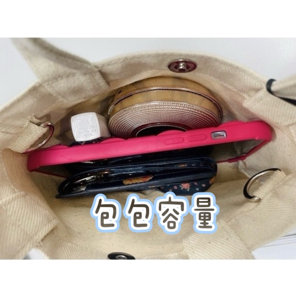 泰國GENTLEWOMAN 背帶款 迷你兩用包 附背帶可斜背 迷你托特包 經典款 黑色 白色 牛仔藍色-細節圖6