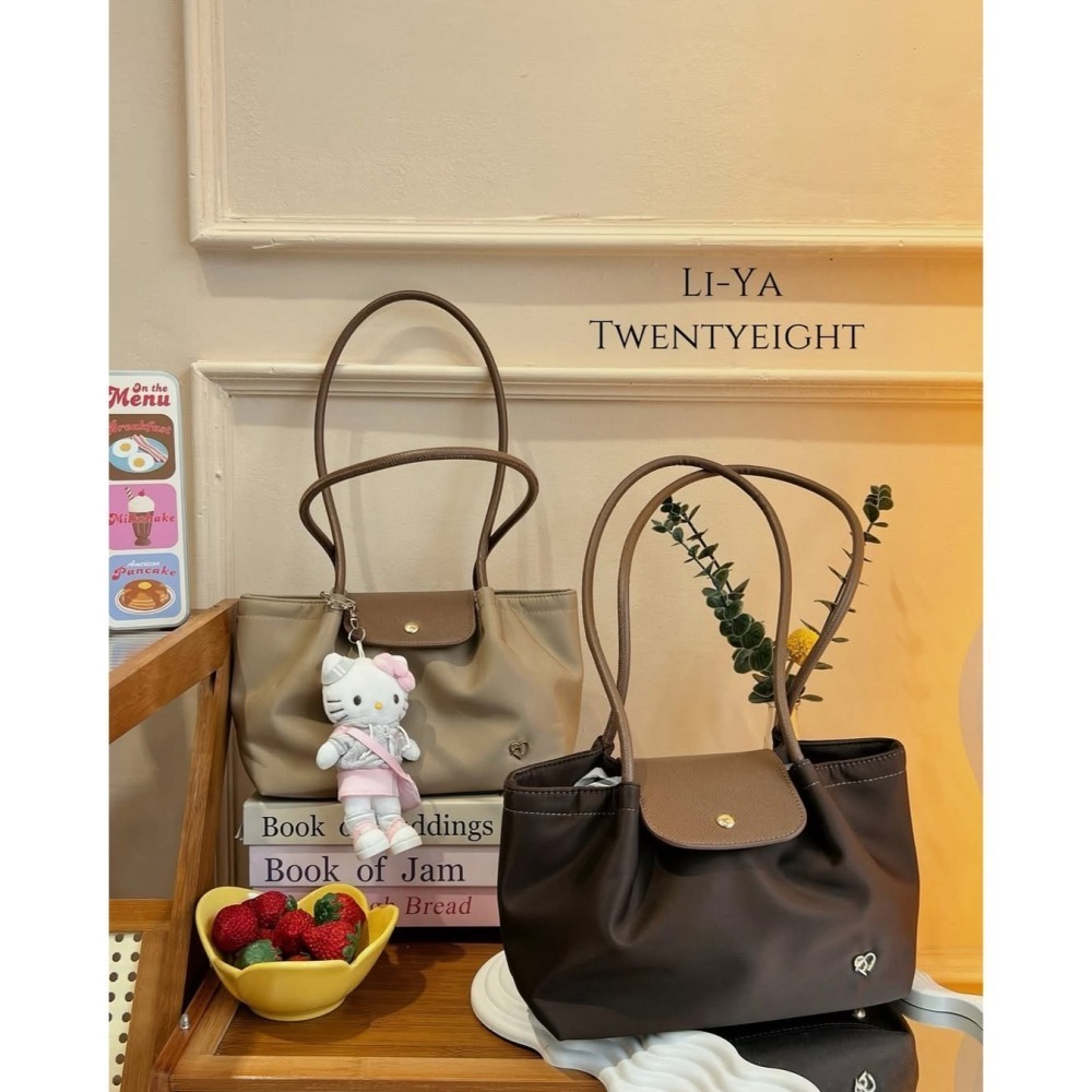 泰國 PONY包 LiYa 掀蓋長柄尼龍包｜美拉德色系｜輕量百搭肩背包 ponypony包-細節圖2