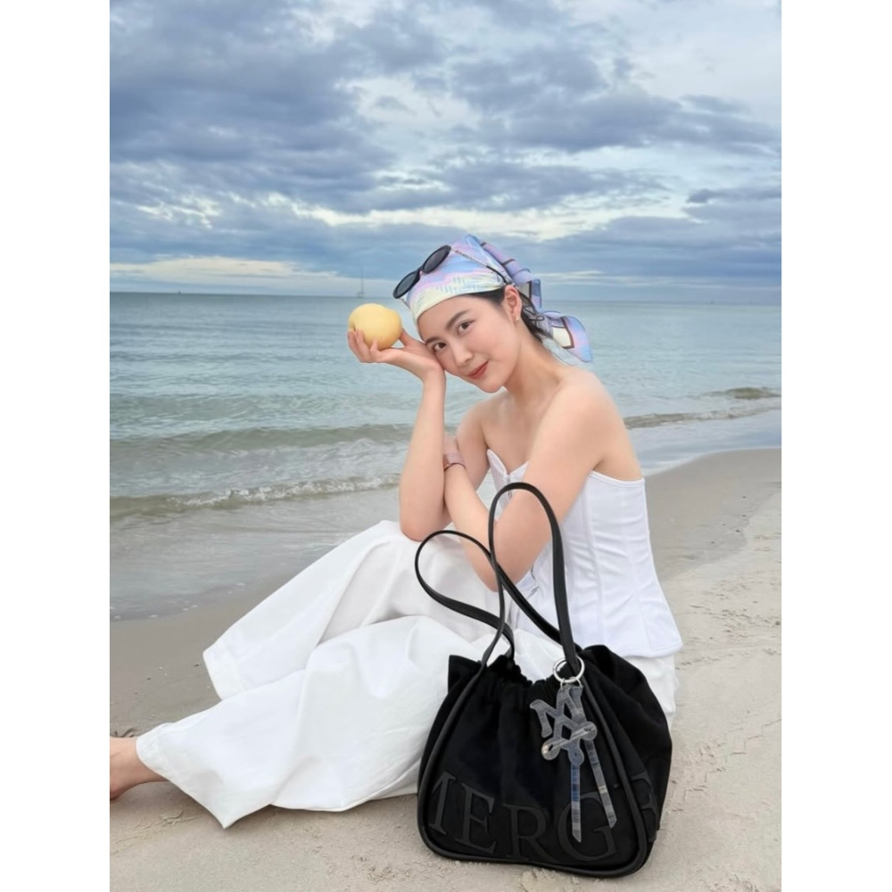 MERGE 官方正品 泰國🇹🇭潮牌 MERGE Merge 麂皮托特包 手提包 背提兩用包-細節圖8
